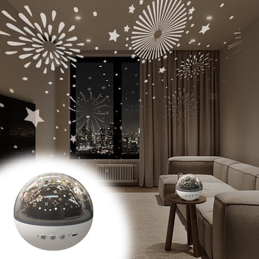 EGNMCR Veilleuses Projecteur de Lumière du Ciel Petite Veilleuse Ciel pour Enfants Pleine Étoile Boîte à Musique Chambre Sommeil Lumière DEL Colorée Lumière Colorée