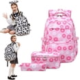 thumbnail image 1 of WHEANG Donut Printed School Backpack For Girls Backpack With Lunch Box Lightweight Water Kids Bookbags Set, 1 of 9