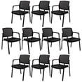 thumbnail image 1 of Gymax Ensemble de 10 Chaises de Bureau pour Conférence, Chaises Empilables en Maille pour Invités avec Roulettes Pivotantes, 1 of 10
