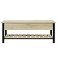 thumbnail image 4 of Pemberly Row Banc de Rangement à Dessus Ouvert de 48 Pouces avec Tablette à Chaussures en Chêne Blanc, 4 of 7