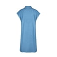 thumbnail image 4 of Staron Robes d'Été pour Femmes 2025 Chemise en Denim à Manches Courtes Poches Tunique Midi Robe d'Été Boutonnée Robe Fluide Robes de Vacances, 4 of 7