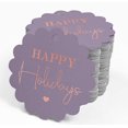 thumbnail image 4 of Inkdotpot Real Rose Gold Foil Happy Holiday Tags Favor Hang Paper Tags 100 Piece, 4 of 6