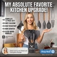 thumbnail image 4 of TopLLC Cooking Non-stick Pan Storage Bucket Wooden Handle Silicone Kitchenware 12-piece Silicone Kitchenware Set Kitchen Gadgets Kitchen Utensils Set, 4 of 5