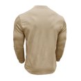 thumbnail image 4 of Besolor Shirts for Men Solid Color Button Long Sleeve Bottom Top 2024 Fall Winter Casual Loose Classic Pullover Blouse, 4 of 5