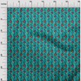thumbnail image 2 of oneOone Polyester Lycra Fabric Leaves & Floral Block Printed Fabric 1 Yard 56 Inch Wide, 2 of 4
