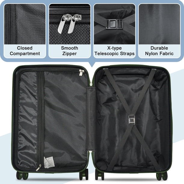 Joyway 4-Piece Hardside Luggage Set with Spinner Wheels and TSA