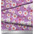 thumbnail image 2 of Soimoi Tissu Crêpe Polyester Imprimé Floral Cosmos au Mètre 52 Pouces de Large, 2 of 3