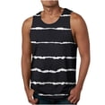 thumbnail image 1 of LSLJS Men's 3D Stripes Print Tank Tops Sleeveless Crew Neck T-Shirt Beach Muscle Tank Tops, 1 of 4