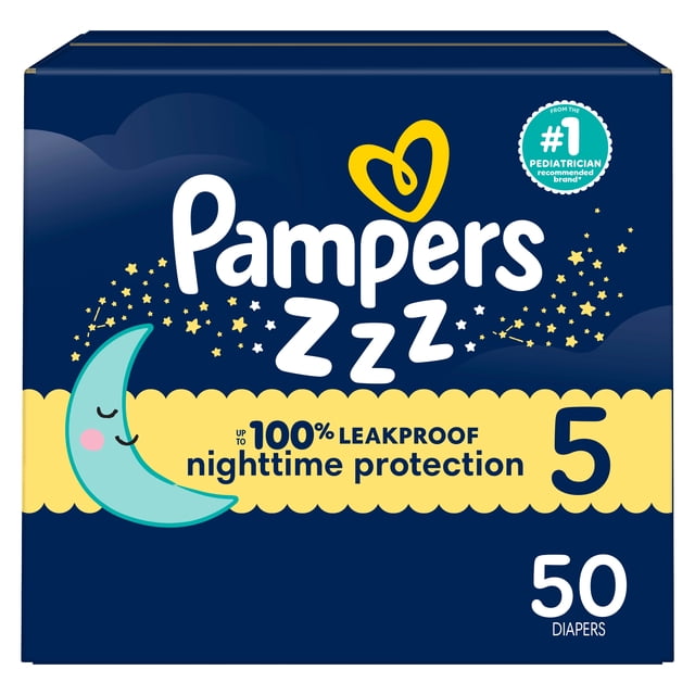 ZZZ Couches de Nuit, Taille 5 (27+ lbs), Couche pour Bébé Jetable à Protection de Nuit