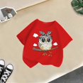 thumbnail image 4 of T-shirts Filles Imprimés Mignons Col Rond Manches Courtes Tee Été Mode Ample Vêtements Petites Filles Rouge 6-8 Ans, 4 of 4