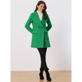 thumbnail image 2 of INSPIRE CHIC Manteau Trench Long Élégant pour Femme à Col Châle, Revers, Ceinturé, 2 of 7