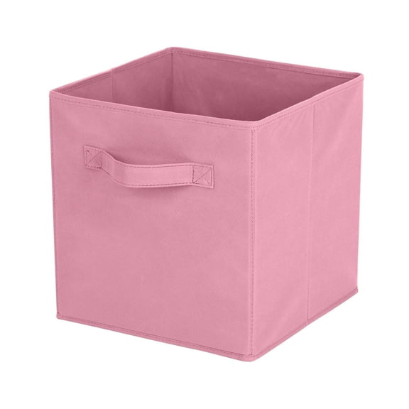Mainstays Storage Cube Fabric Basket Bin - Foldable, Great for Nursery, Playroom, Closet, Home Organization