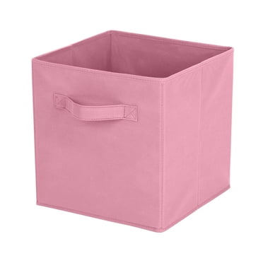 Mainstays Storage Cube Fabric Basket Bin - Foldable, Great for Nursery, Playroom, Closet, Home Organization