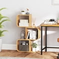 thumbnail image 4 of Costway 1 PCS 2 Tier S-Shaped Bookcase with 2 Open Cubes Geometric Corner Display Shelf, 4 of 9