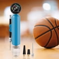 thumbnail image 2 of Ball Pump with Pressure Gauge Hand Air Pump Durable Practical Yoga Ball Multipurpose, Lightweight, Portable Basketball Pump Blue, 2 of 10