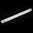 thumbnail image 3 of Unique Bargains Fondant Rolling Pin with Rings PP 50cm x 3.5cm Non Stick for Baking , White, 3 of 5
