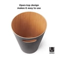 thumbnail image 2 of Umbra Woodrow Trash Can 2-Gallon (7.5 L) Capacity,Natural/Charcoal, 2 of 9