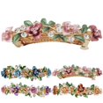 thumbnail image 2 of Women Rhinestone Hair Clip Flower Decor Butterfly Hair Barrette French Barrette, 2 of 10