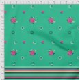 thumbnail image 2 of oneOone Cotton Cambric Fabric Stripe & Floral Panel Decor Fabric Printed BTY 56 Inch Wide, 2 of 3