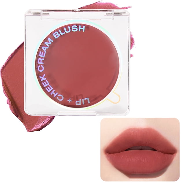 Beauty Lipstick Makeup Cheek ,2 In 1 Cheek + Lip Color High Pigmented Formula Multi Use Blushes, Lipstick for Women