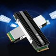thumbnail image 3 of M.2 NGFF NVME 2280 SSD Heatsink Solid State Disk Drive Radiator Cooler with Silicone Thermal Pad for PS5 Desktop PC, 3 of 5