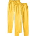 thumbnail image 1 of RXIRUCGD Men's Fashion Drawstring Elastic Waist Solid Color Casual Sweat Length Pants 2 PC, Yellow, Size: 3XL, 1 of 5