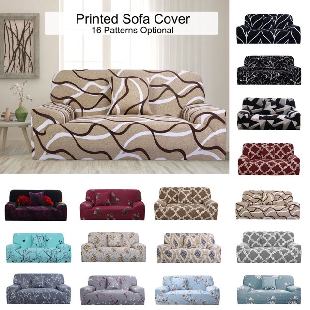 CHOK Housse de Sofa Extensible en Spandex pour Causeuse Fleur Rouge Moyen