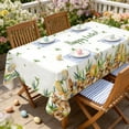 thumbnail image 4 of Deeceymbur All Season Waterproof Table Cover Cute Rabbits Easter Egg Floral Print Indoor Outdoor Picnic, 4 of 6
