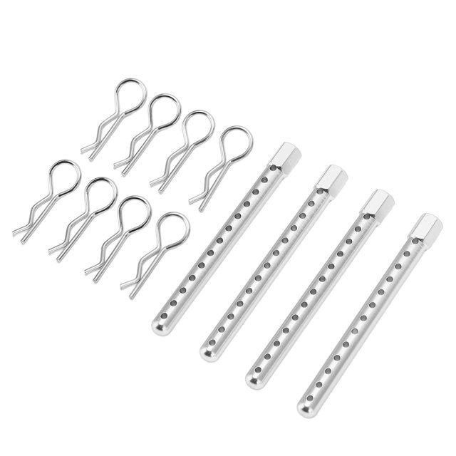 RC Body Post, Aluminum Alloy Easy Installation RC Car ShellColumn Replace Accessories With R Pins For Remote Control Car Silver
