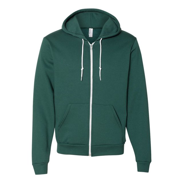 American Apparel Sweat à Capuche Zippé en Polaire Flex Unisexe, TP, Forêt
