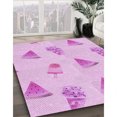 thumbnail image 3 of Ahgly Tapis Rectangulaire Lavable en Machine Intérieur Transitionnel Violet Violet, 2 Pieds x 5 Pieds, 3 of 7