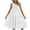 White, variant on LOVZFMLL Dresses Women Ladies Summer Fresh And Sweet-neck Solid Color Dress