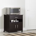thumbnail image 1 of South Shore Axess Microwave Cart on Wheels, in Chocolate, 1 of 17