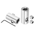 thumbnail image 1 of Unique Bargains 5mm Hole Wire Rope Clips Set, 2 Pcs Brass Double Holes Cable Clamps with M5 Hexagon Screw Spanner, Silver, 1 of 7