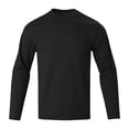 thumbnail image 1 of Yuyuzo Long Sleeve Shirts for Men Crewneck Loose Fitted Quick Drying Solid Color Comfy Workout Tops, 1 of 6