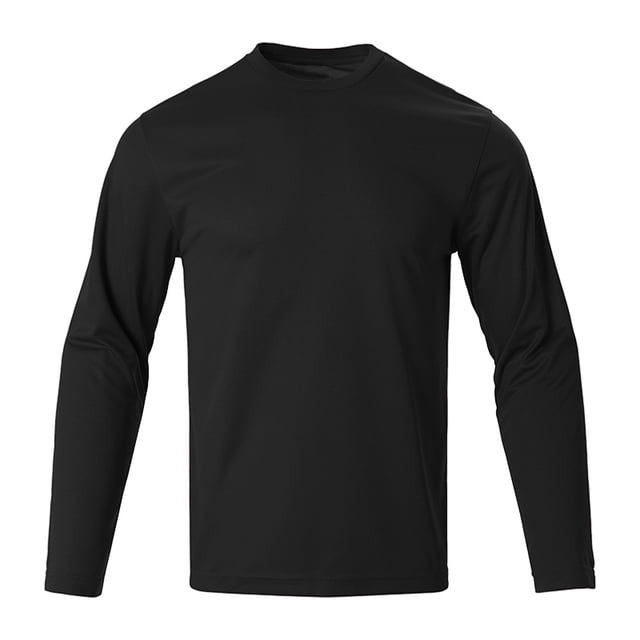 Yuyuzo Long Sleeve Shirts for Men Crewneck Loose Fitted Quick Drying Solid Color Comfy Workout Tops