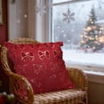 thumbnail image 4 of Polyester Pillowcase Red Bow Sequined Pillow Cover Quilted Plush Polyester Cushion Cover for Sofa Chair Seat Decor(1Pcs) Rkxzt, 4 of 9