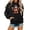 Black, variant on Cow Print Cute Hooded Sweatshirt For Autumn And Winter Sweat Shirts Womens Plain Hoodie Women's Hooded Sweatshirt Hoodie Dress Women Ladies Hoodies White S