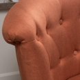 thumbnail image 4 of Cicely Orange Fabric Tufted Chair, 4 of 6