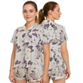 thumbnail image 4 of Hitime Silk Womens Pajamas Set Button Down Summer Sleepwear Short Sleeve Breathable Nightwear Loungewear Set, Size XL, 4 of 7