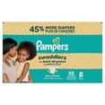 thumbnail image 3 of Pampers Swaddlers Couches, Taille 8 (30+ lbs), Absorbantes, Gardent Bébé au Sec et Confortable, Couche Jetable pour Bébé Sûre pour la Peau, 3 of 27