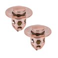 thumbnail image 1 of Oleegame 2PC Trashcans For Bedroom Washbasin Electroplating Drainer Bouncing Core Washbasin Pool Basin Copper Core Push Type Bouncing Core Leaking Plug Gold, 1 of 4