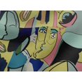 thumbnail image 5 of oneOone Viscose Jersey Yellow Fabric Abstract Comic Face Fabric For Sewing Printed Craft Fabric By The Yard 60 Inch Wide, 5 of 5