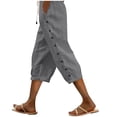 thumbnail image 1 of Plebaso Womens Capris Pants 2025 Summer Drawstring Casual Pants Lightweight Cropped Pants with Pockets, 1 of 7