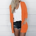 thumbnail image 2 of AherBiu Womens Cardigan Tops Long Sleeve Open Front Mid-Long Outwear with Pockets Spring Clothes, 2 of 6
