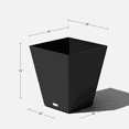 thumbnail image 2 of Veradek Pure Series Nobleton 18" Planter 2 Pack Black, 2 of 10