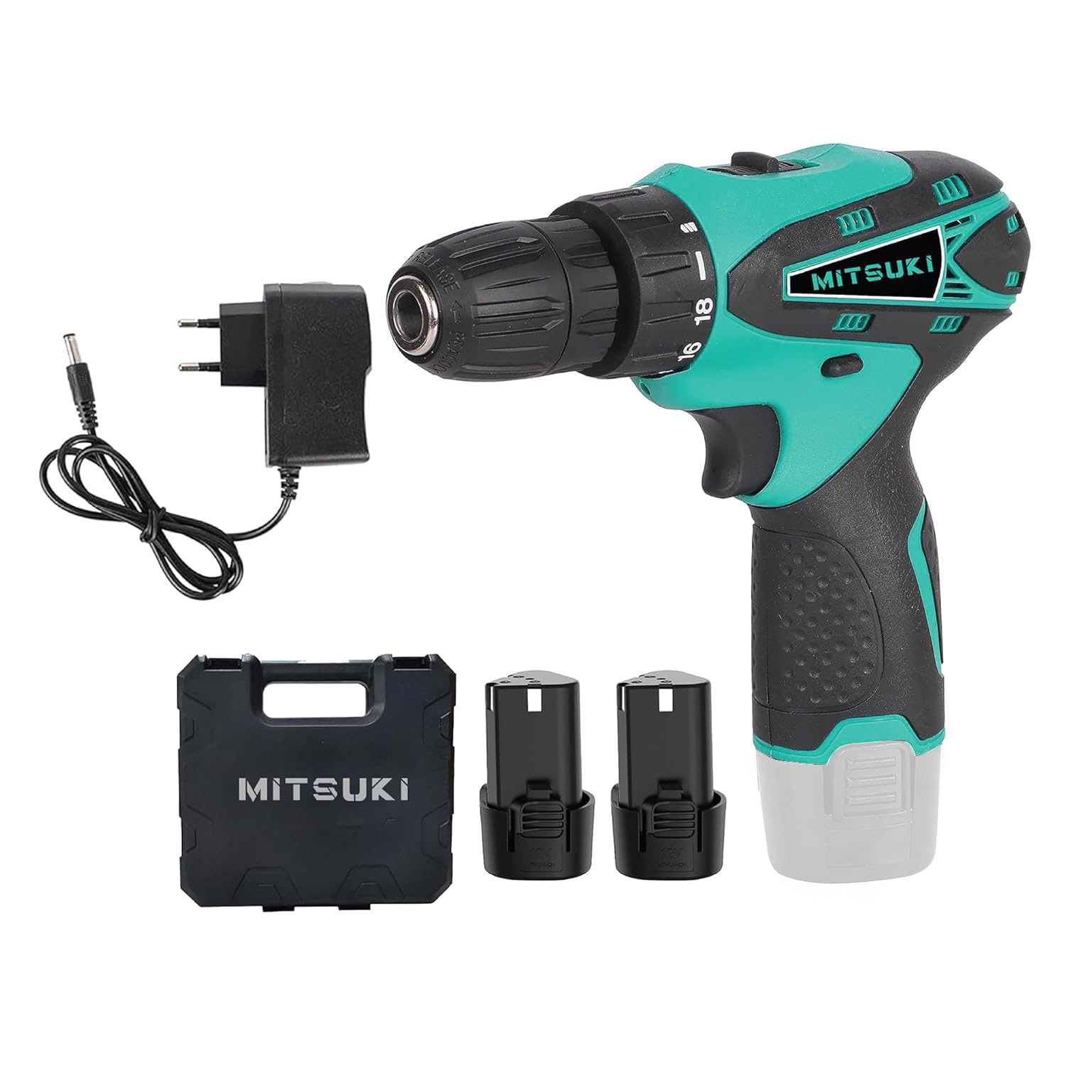 12v Cordless Screwdriver, Drill Machine | 30 Nm, 1300 Rpm | 10mm Chuck, 2 Batteries, 1 Charger, 1case | Suitable For Wood 28mm, Steel 10mm, Mi47 - Durable Carrying Case, Compact Drill
