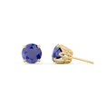 thumbnail image 2 of 1 Carat Solitaire Stud Earrings in 10K Yellow Gold, 2 of 2