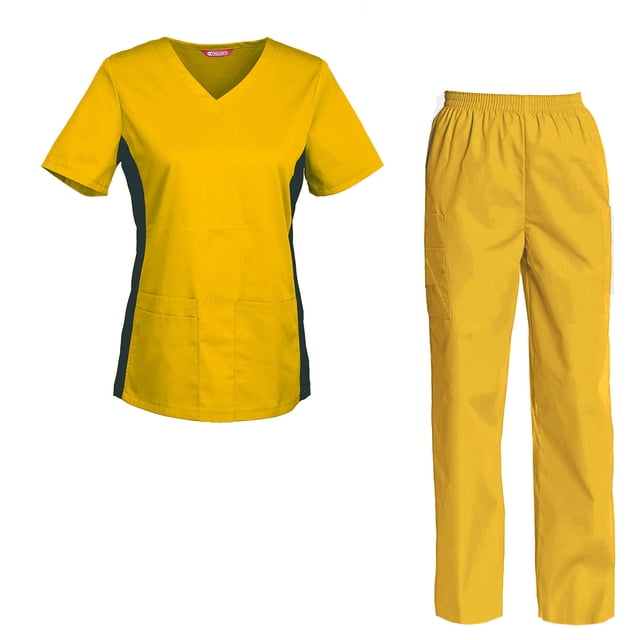 Women's Scrubs Set Scrub Top and Pants Scrubs Set