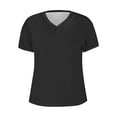 thumbnail image 4 of FAIWAD Womens Summer Tops Short Sleeve V Neck Pullover Shirts Loose Casual Solid Color Basic Tops, 4 of 4